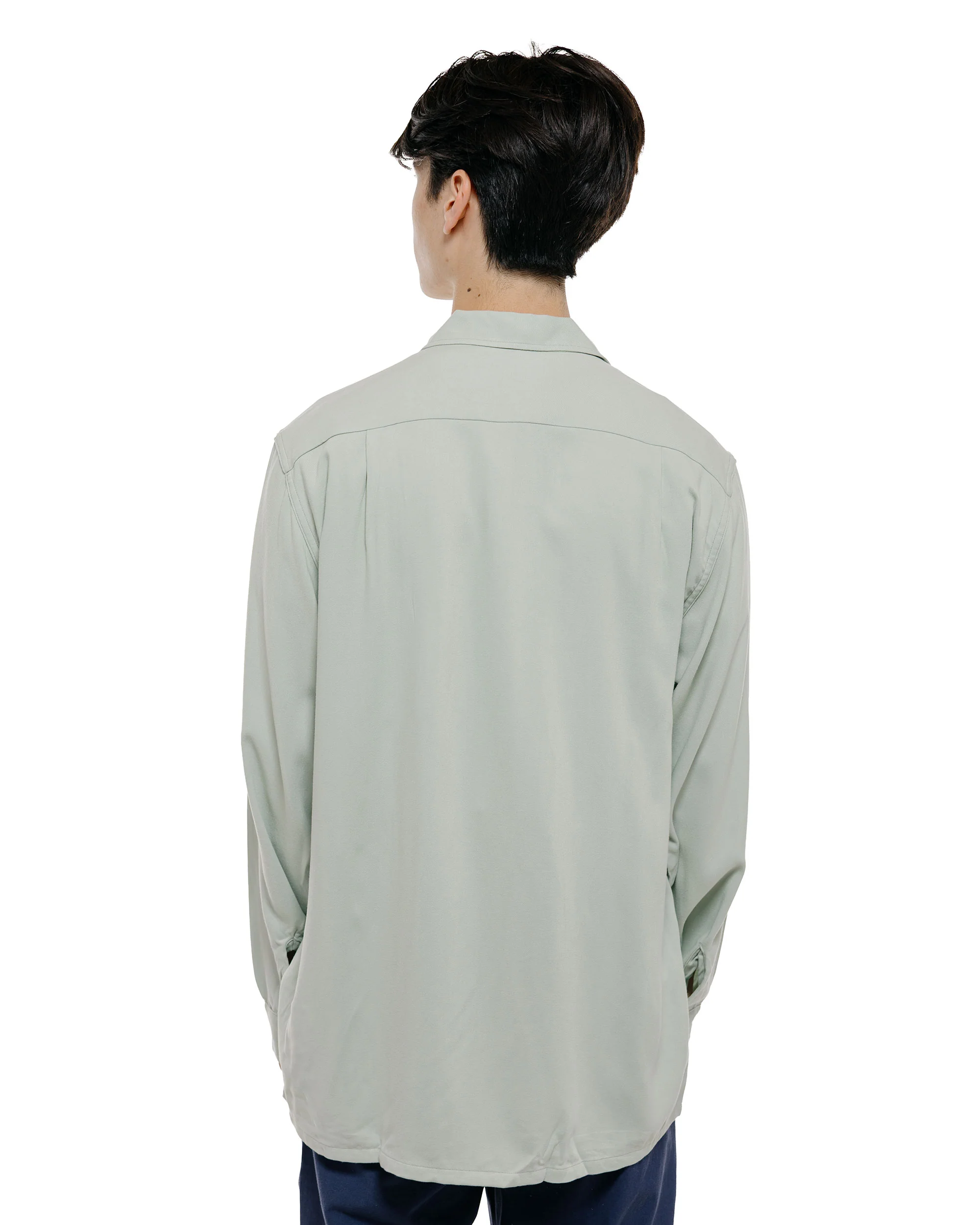 The Real McCoy's MS26008 Open Collar Rayon Shirt Mint - Image 4