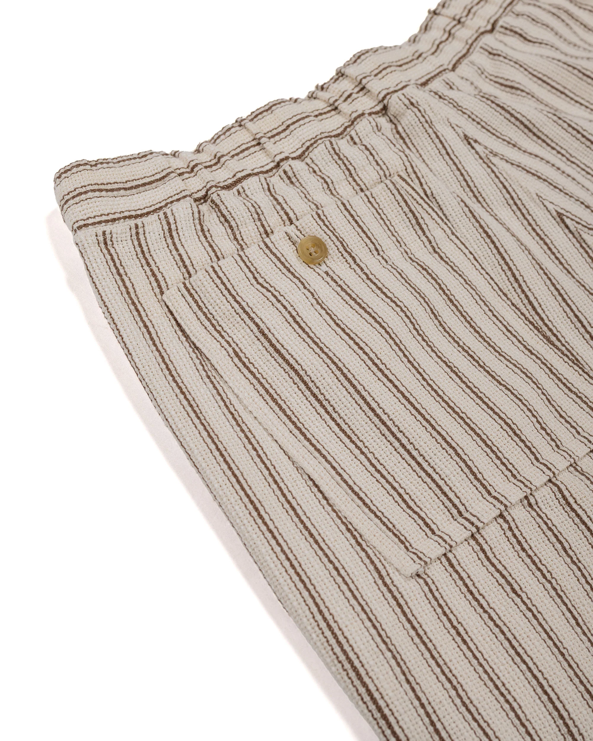 ts(s) Easy Fit Shorts Rustic Stripe Cotton Mesh Cloth Brown - Image 5