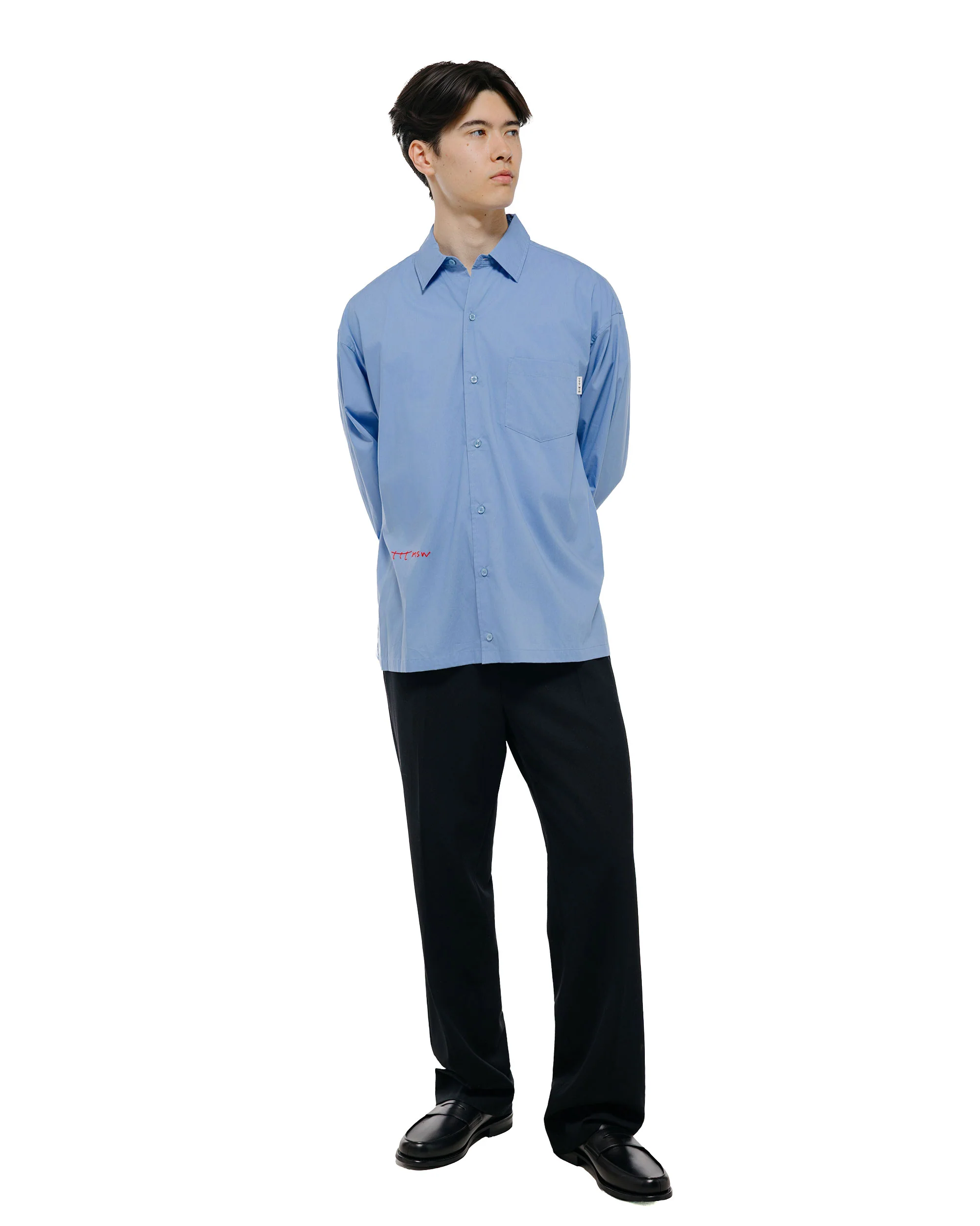 TTT MSW Regular Collar Shirt Blue - Image 5
