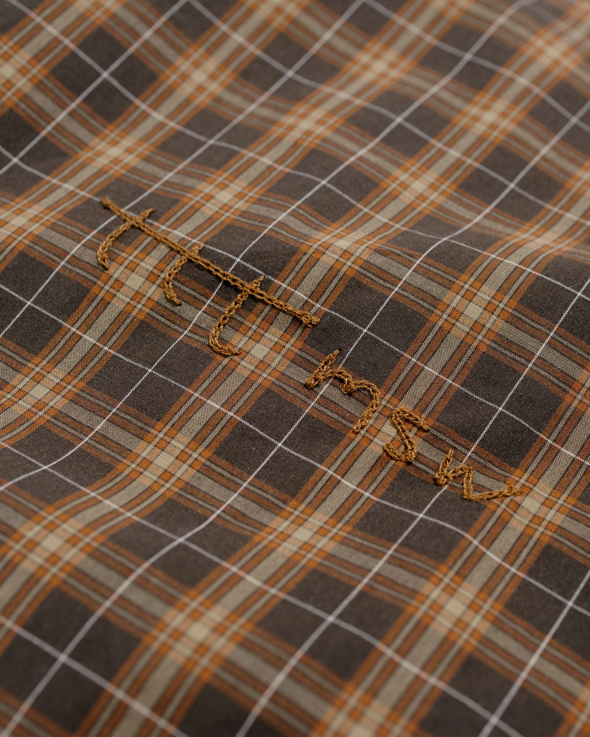 TTT MSW Regular Collar Shirt Brown Check - Image 6