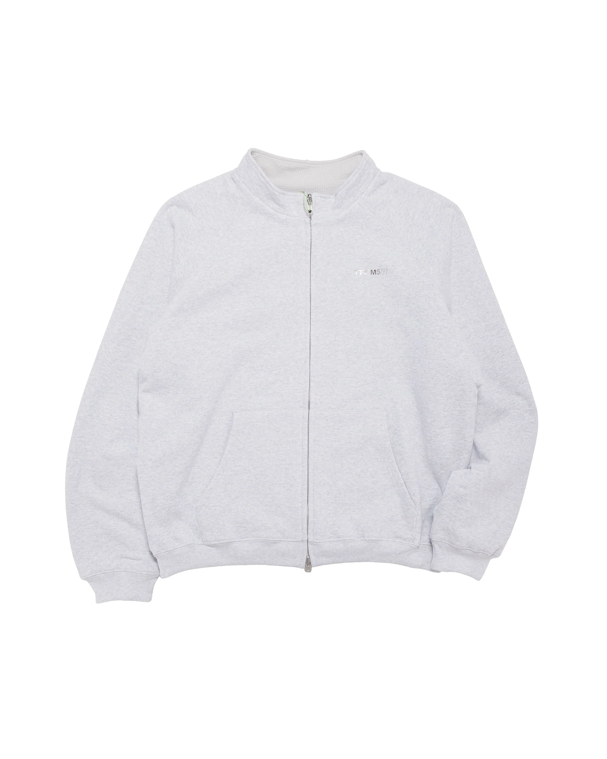 TTT MSW Zip Up Crew Neck Sweat Ash
