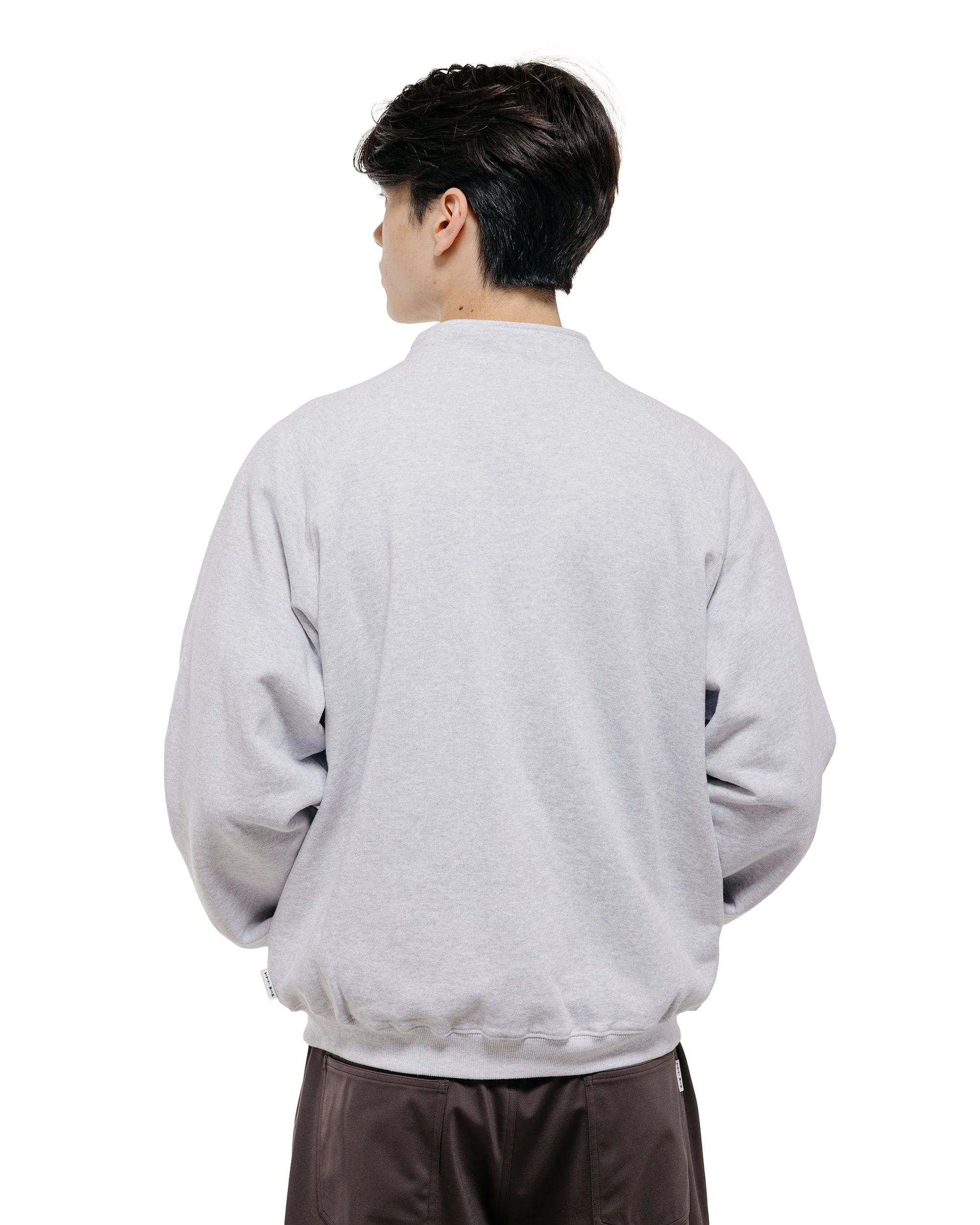 TTT MSW Zip Up Crew Neck Sweat Ash - Image 4