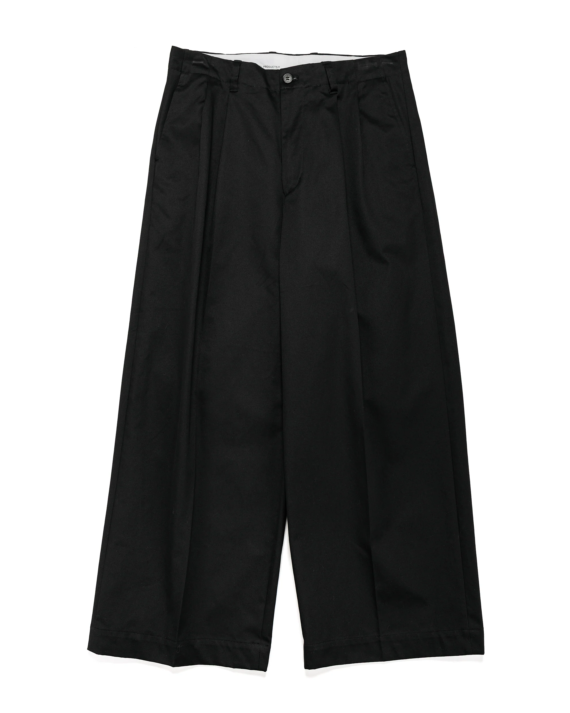 Universal Products 2Tuck Wide Chino Trouser Black