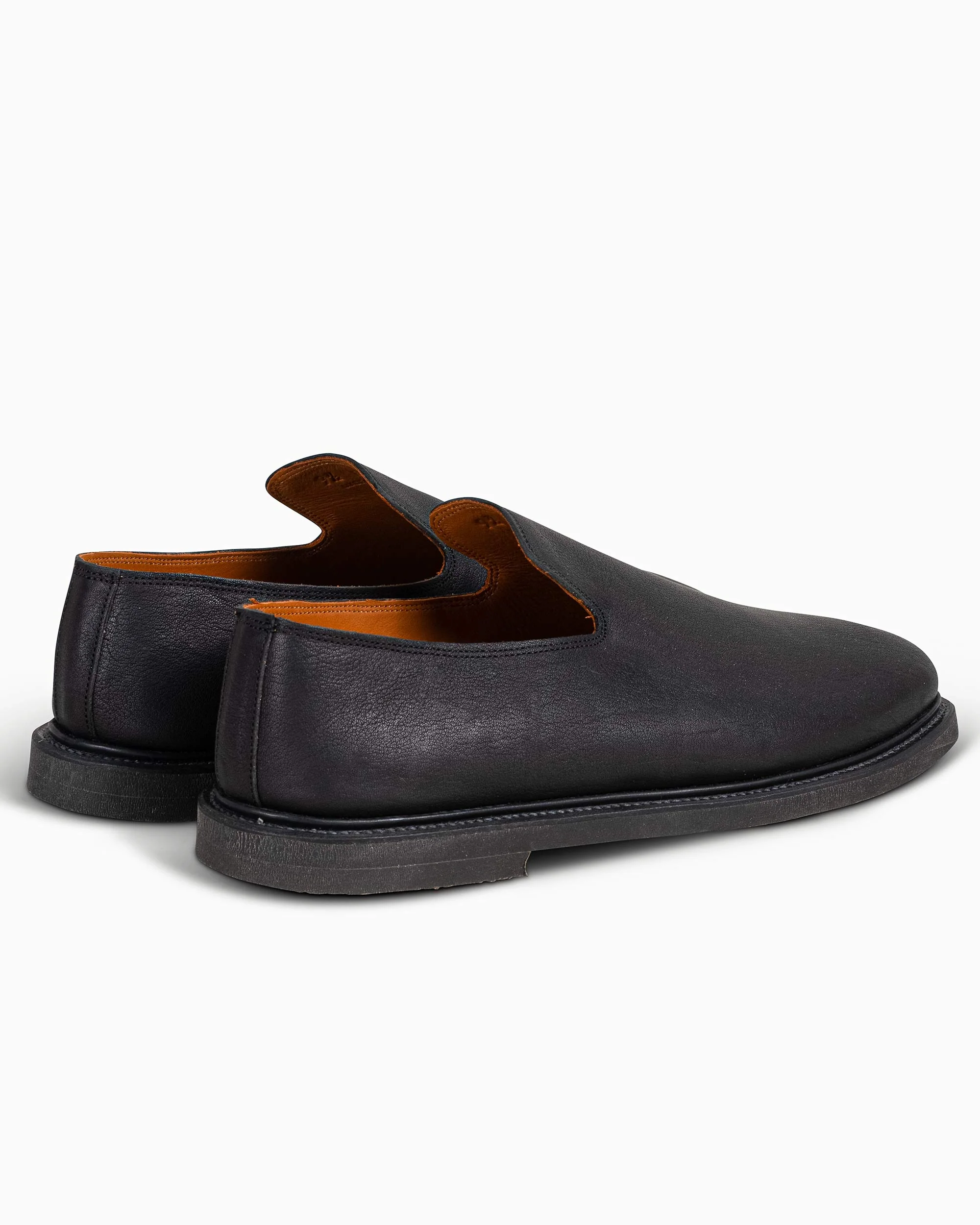 Viberg Slipper Nero Washed Kangaroo - Image 3