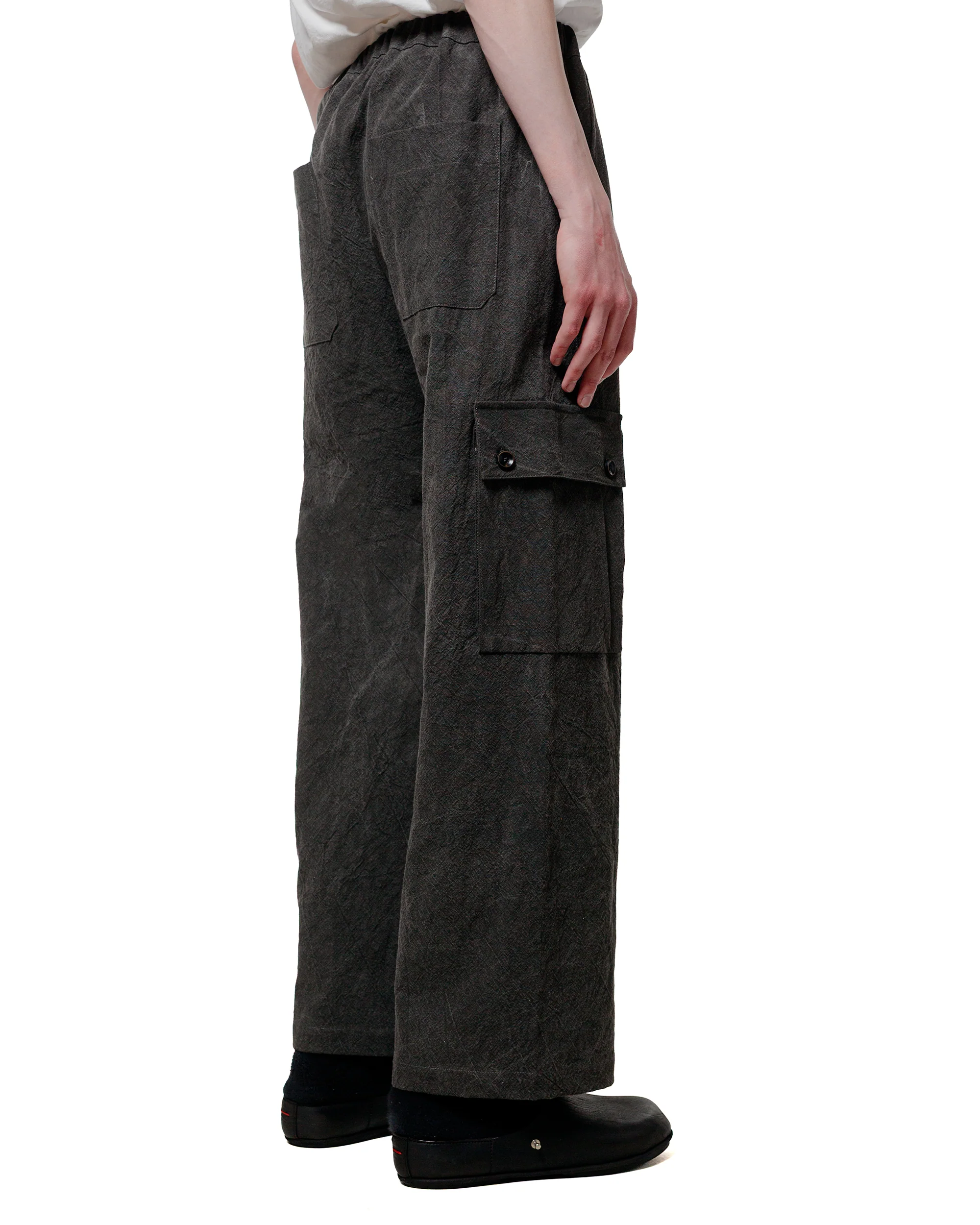 Wanze Easy Pant Cotton Linen Ramie Dark Charcoal - Image 3