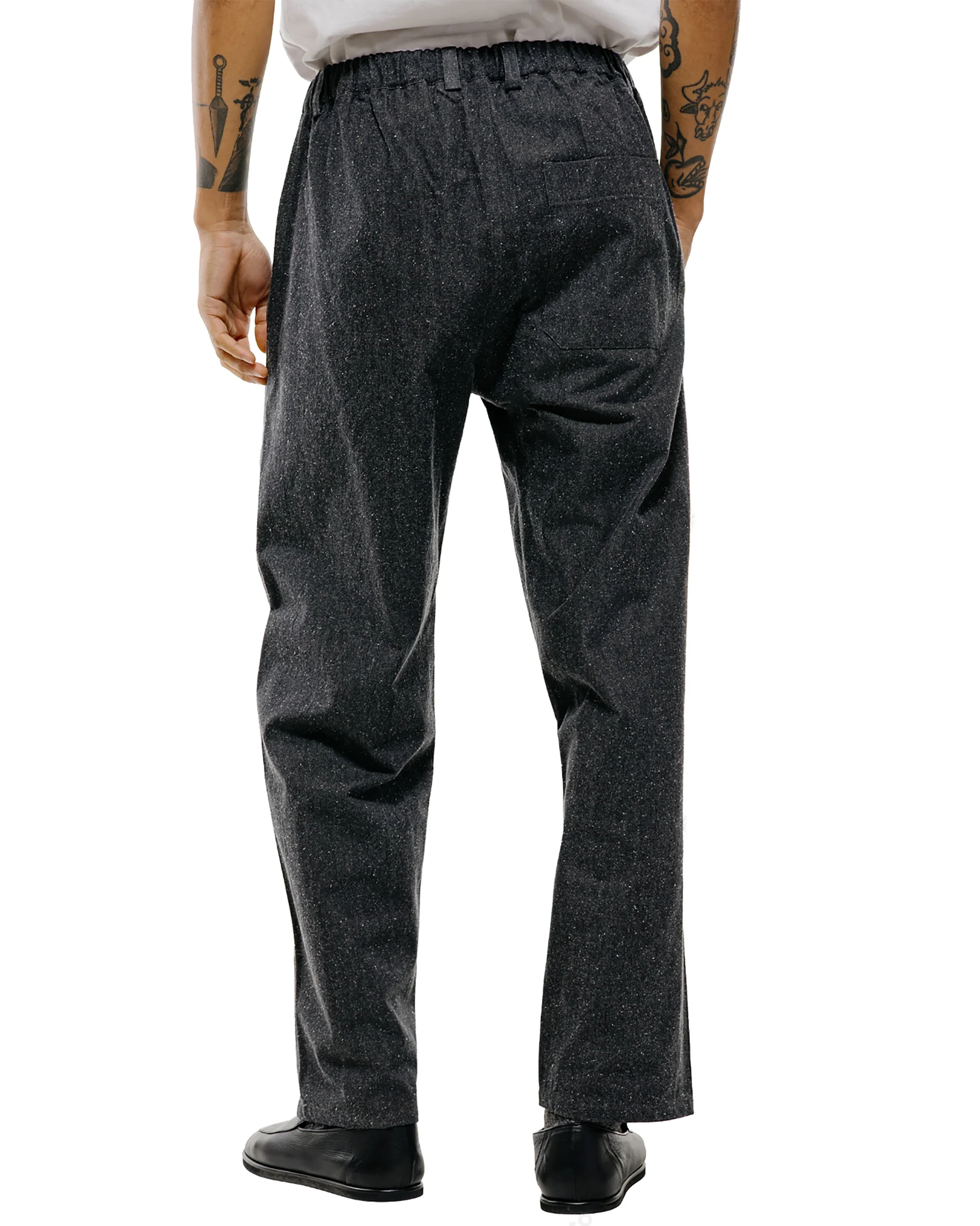 Wanze Easy Trouser Cotton Silk Chambray Black - Image 3