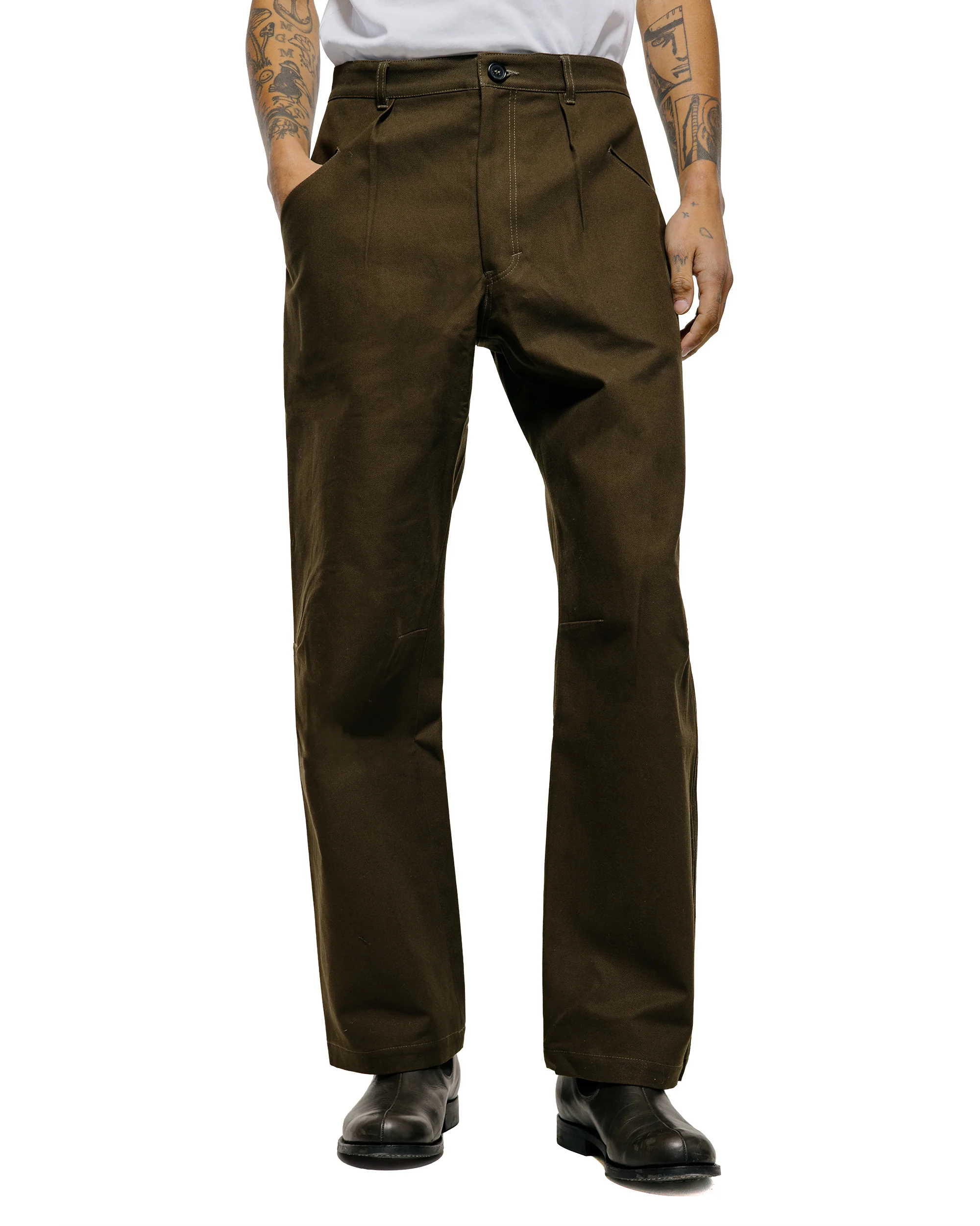 Wanze Flight Pant Cotton Twill Army Green - Image 2