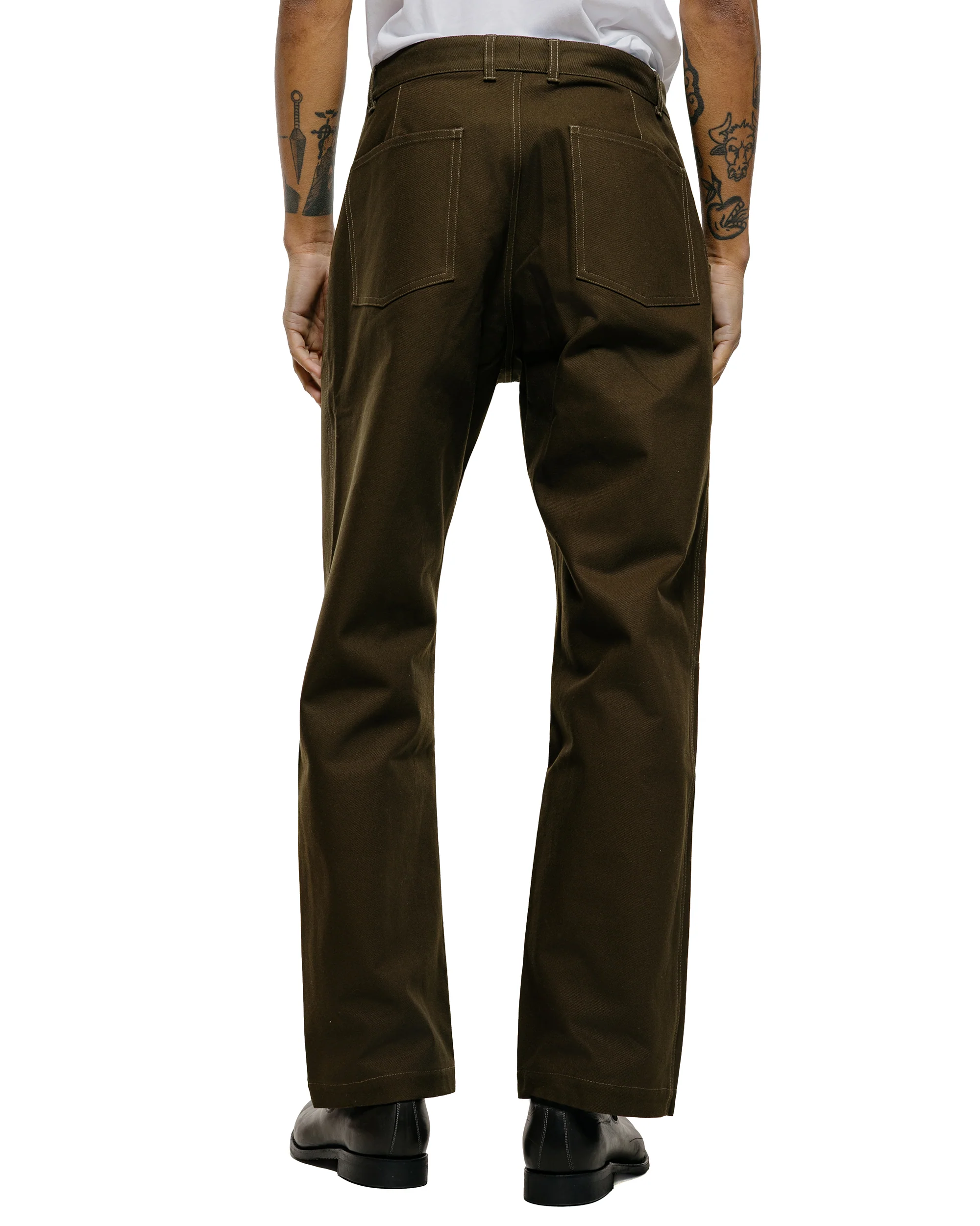 Wanze Flight Pant Cotton Twill Army Green - Image 3
