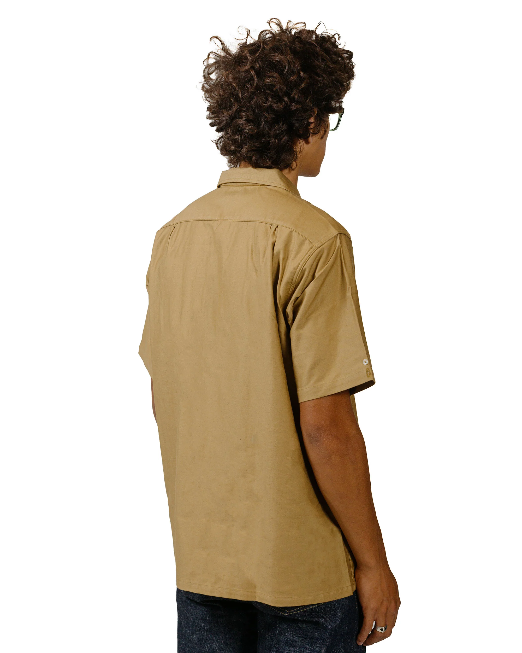 Warehouse Lot. 3091 S/S Open Collar Shirts Camel - Image 3