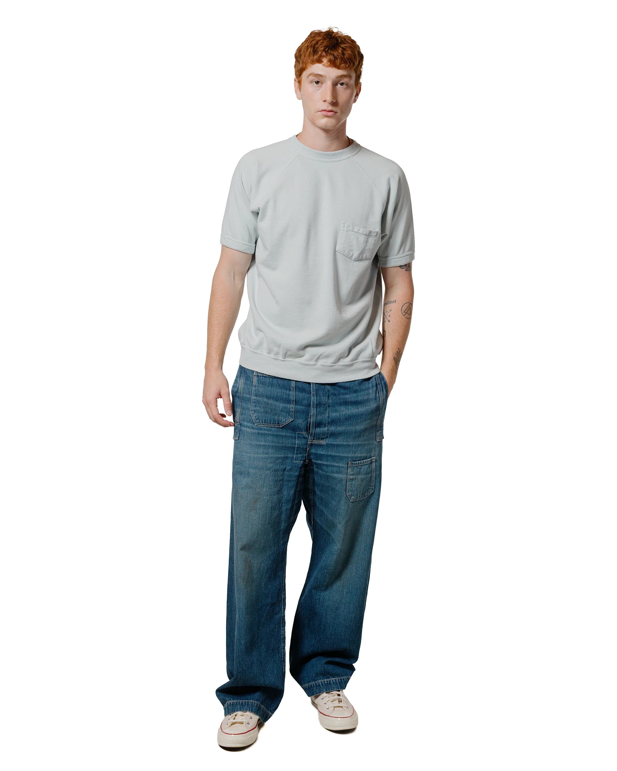 Warehouse Lot. 4105 Short Sleeve SW With Pocket Plain Saxophone - Image 4