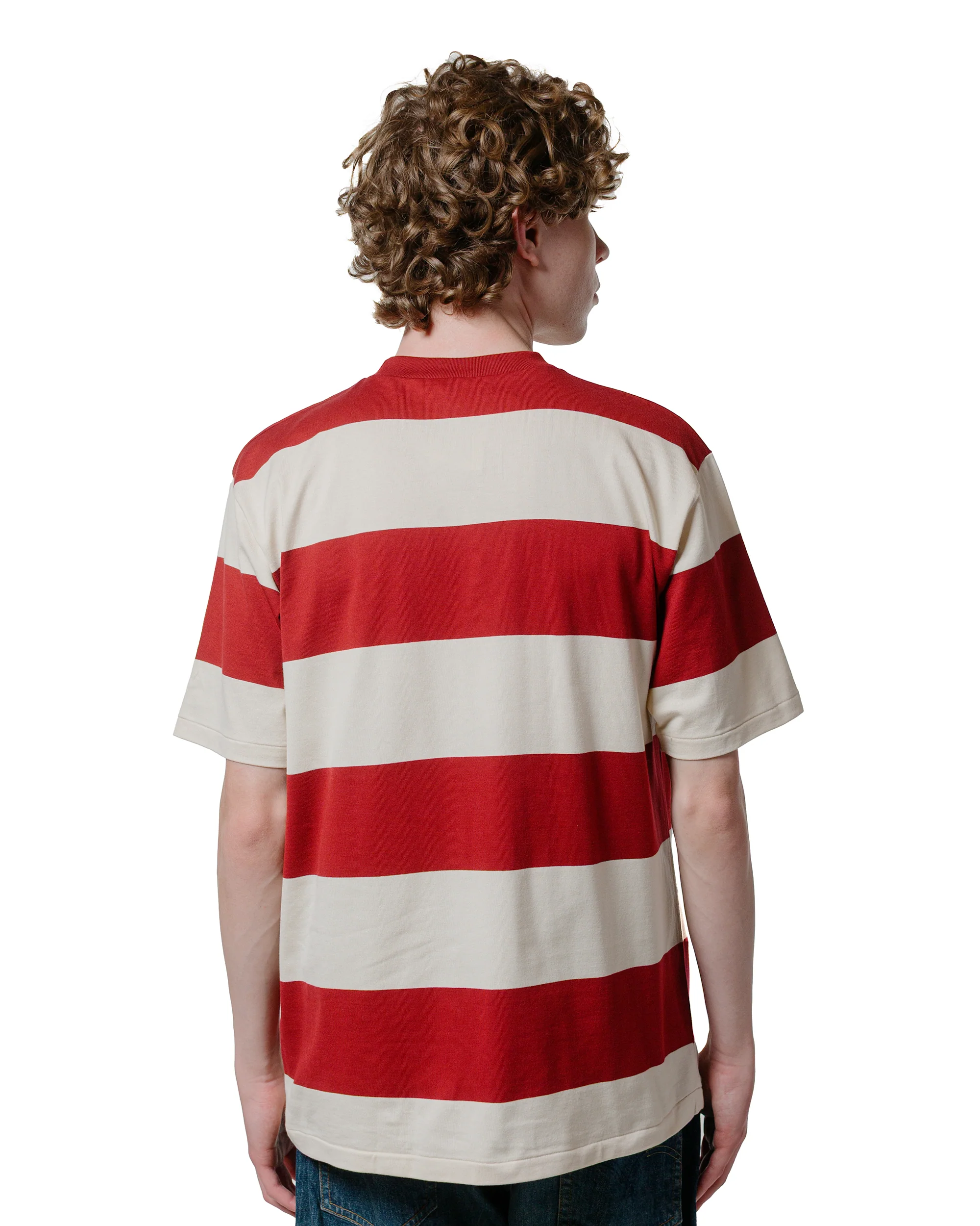 Warehouse Lot. 4108 S/S 4in Border T Bordeaux/Kinari - Image 3