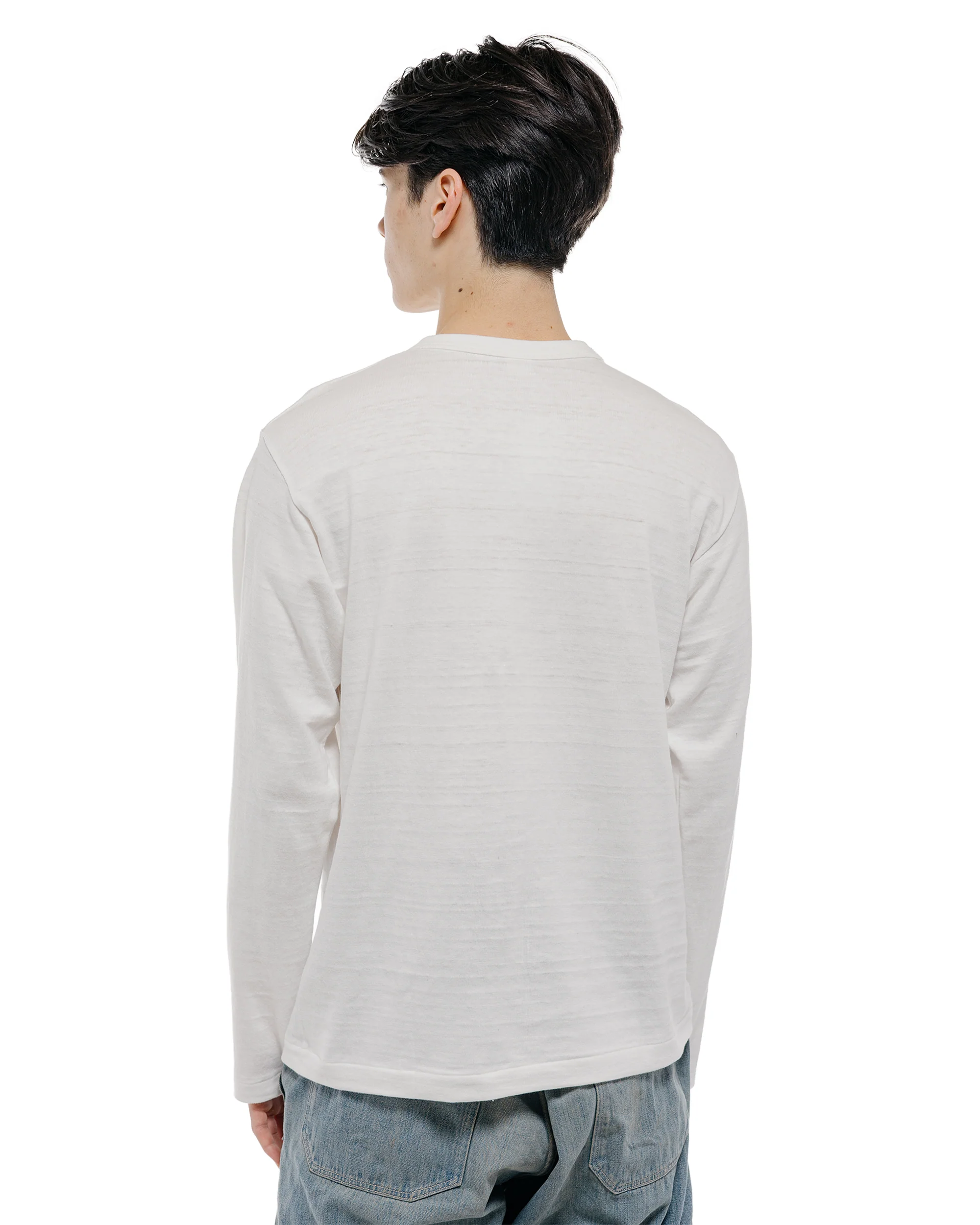 Warehouse Lot. 5906 Long Sleeve Crew Neck T-Shirt Off White - Image 4