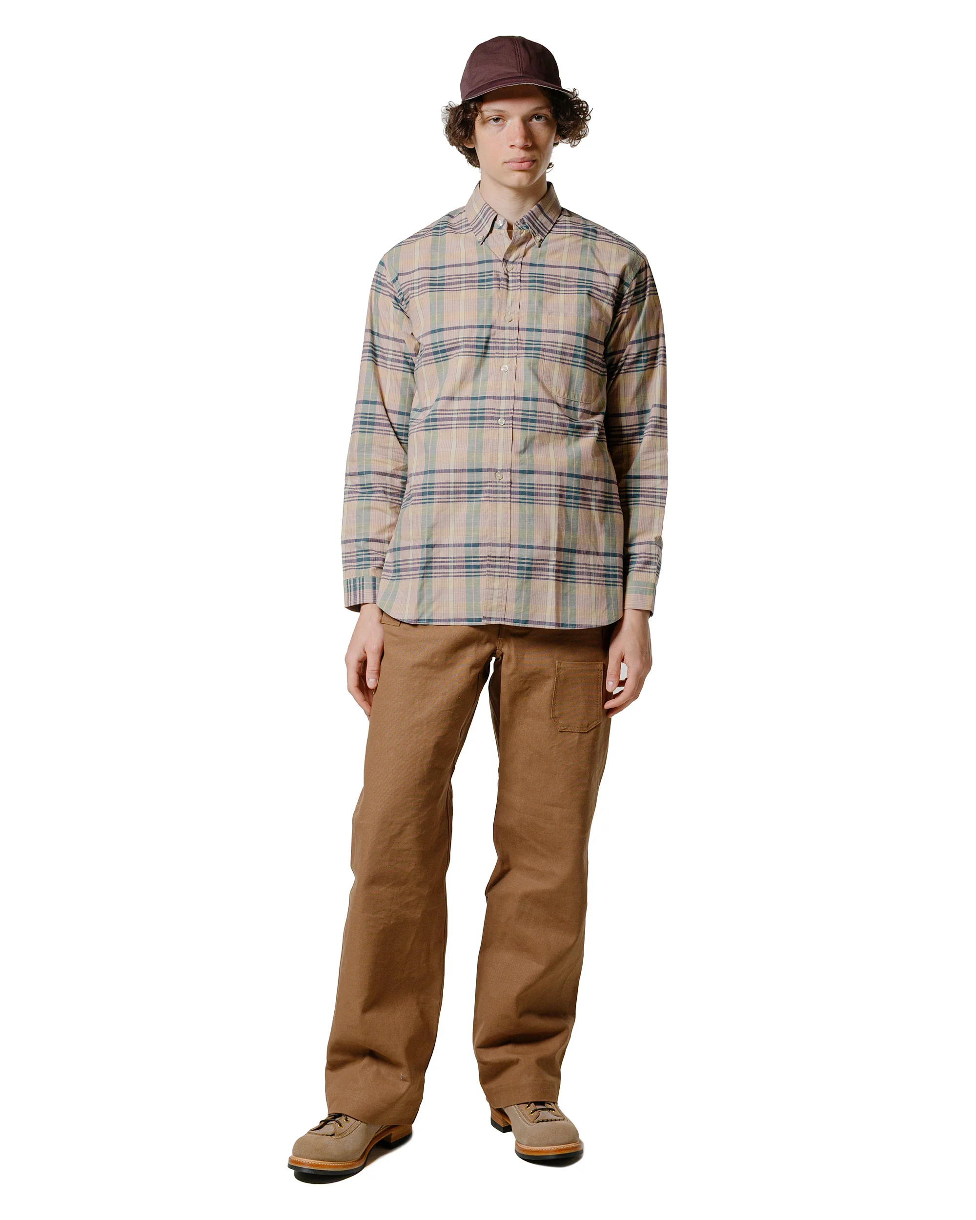 Warehouse Lot. JG-01 1910s Netmaker's Trousers Duck Brown - Image 4