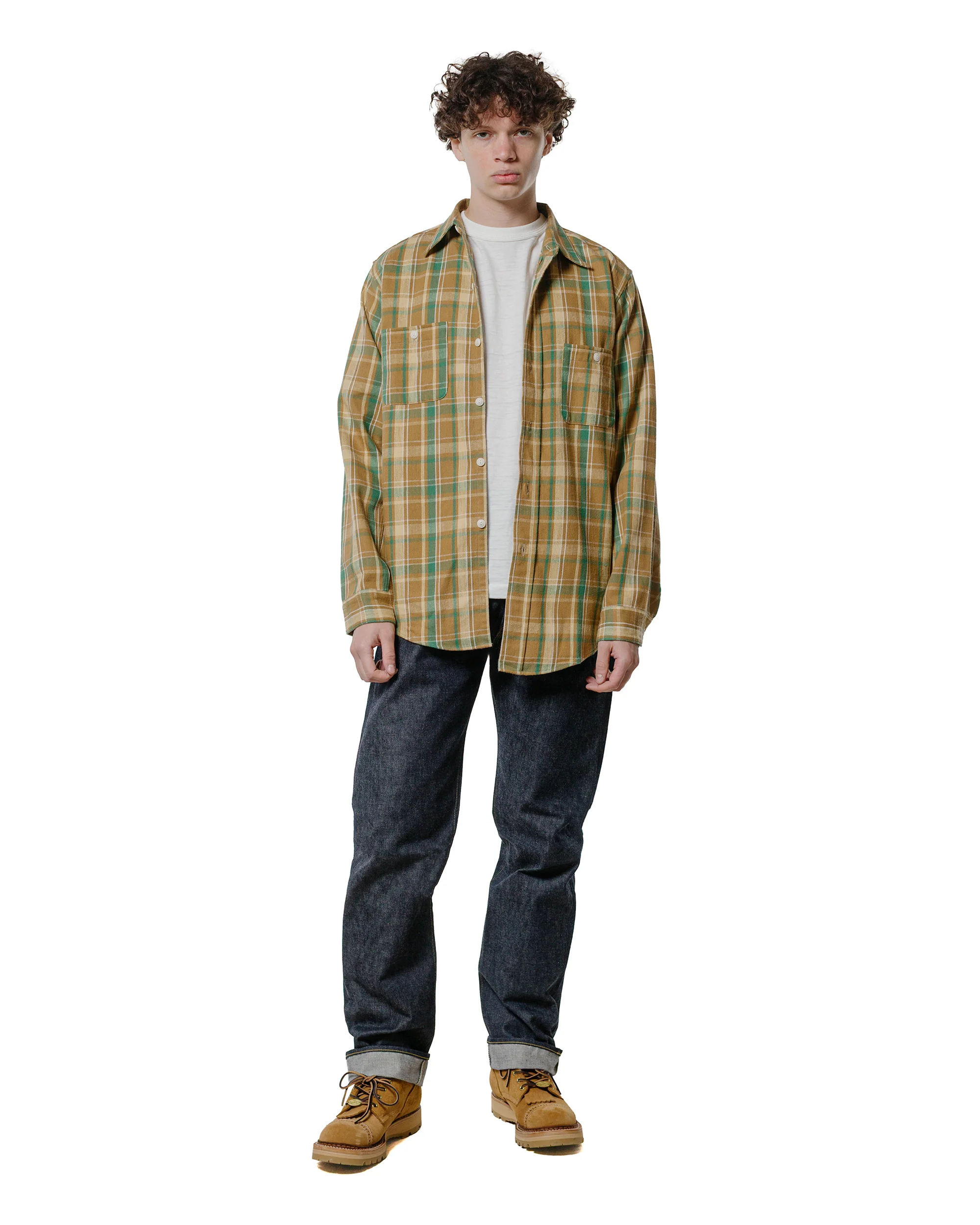 Warehouse Lot. JG-06 1940's Storm Shirt E Brown - Image 4