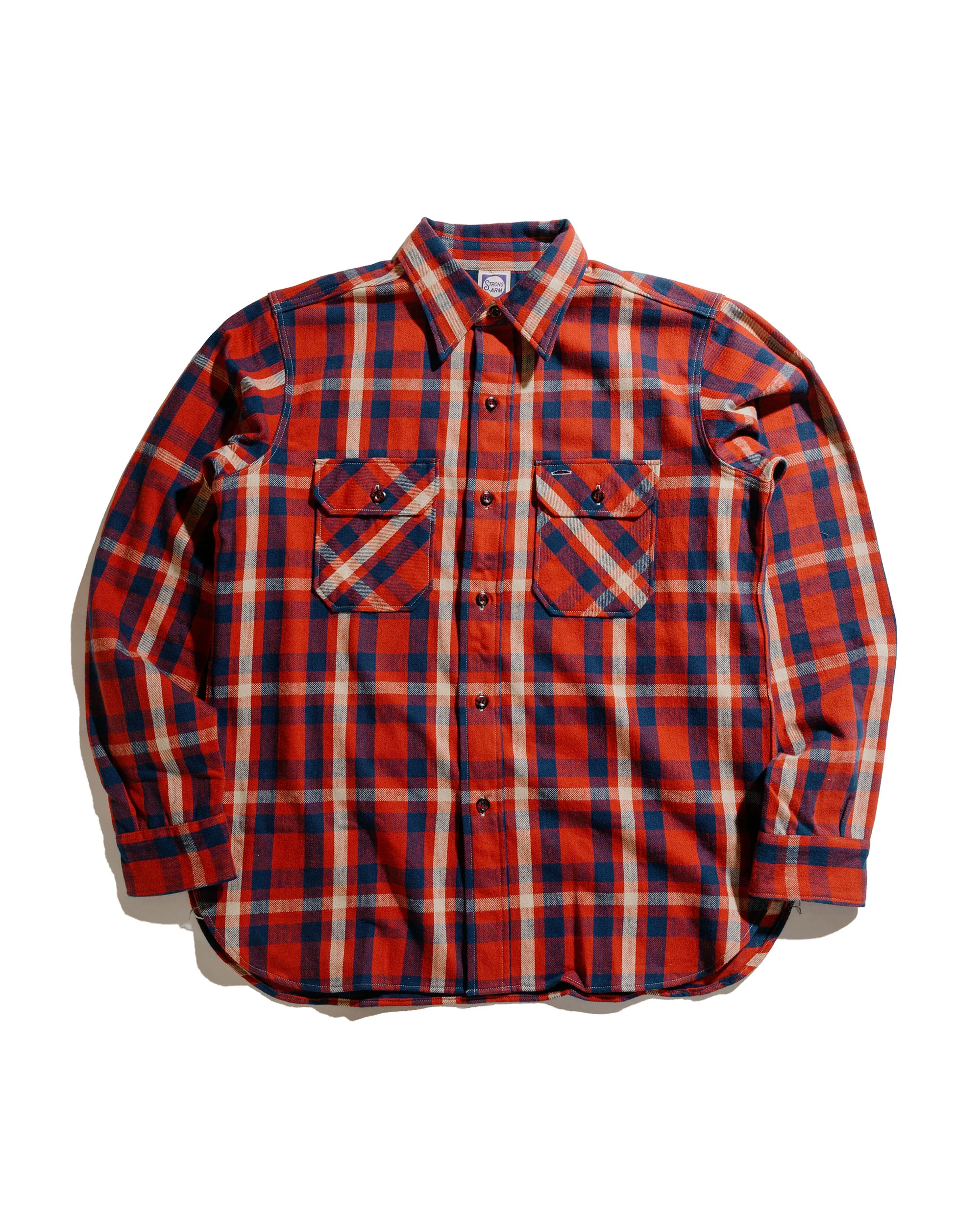 Warehouse Lot. JG-06-2 The Ancient Flannel (The Rounded Pockets) B Pattern Red/Navy